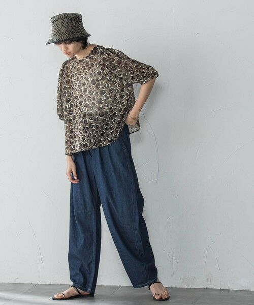 MAYSON GREY / メイソングレイ シャツ・ブラウス | レオパード柄フロントリボンブラウス≪洗濯機で洗える≫ | 詳細9
