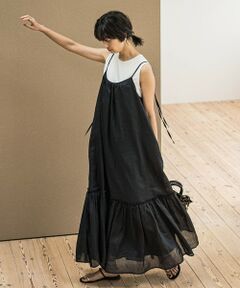 MAYSON GREY / メイソングレイ ロング・マキシ丈ワンピース | ボリュームギャザーキャミワンピース≪手洗い可能≫