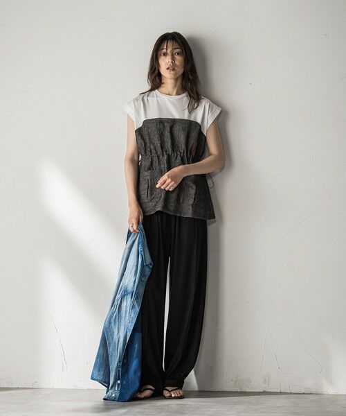 セール】 フレアノースリーブ+カーブパンツセットアップ≪手洗い可能