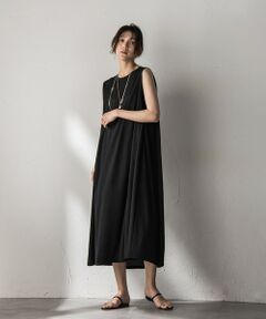 MAYSON GREY / メイソングレイ ロング・マキシ丈ワンピース | タックノースリーブカットワンピース≪手洗い可能≫
