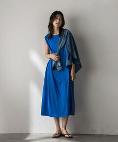 MAYSON GREY / メイソングレイ ロング・マキシ丈ワンピース | タックノースリーブカットワンピース≪手洗い可能≫