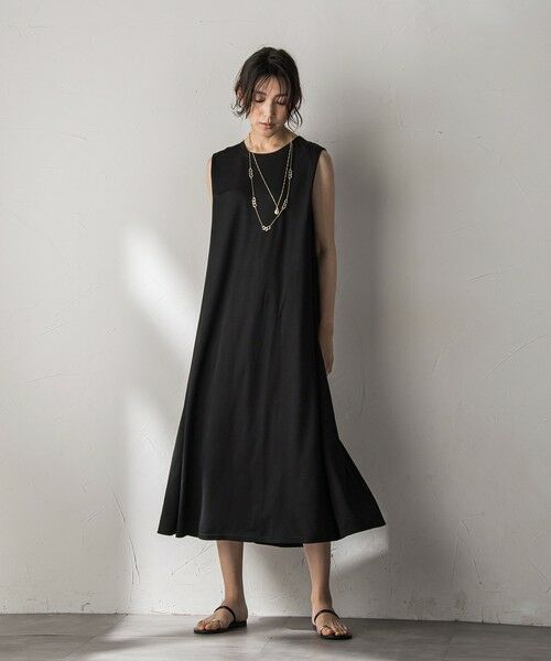 MAYSON GREY / メイソングレイ ロング・マキシ丈ワンピース | タックノースリーブカットワンピース≪手洗い可能≫ | 詳細2