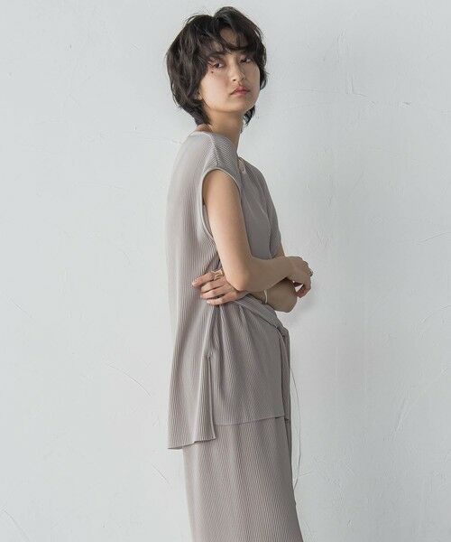 MAYSON GREY / メイソングレイ ロング・マキシ丈ワンピース | 【WEB限定】クリスタルプリーツノースリーブセットアップ≪手洗い可能≫ | 詳細15