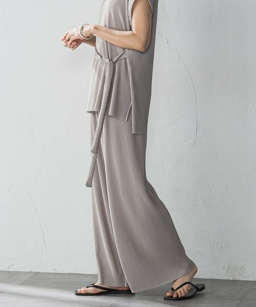 MAYSON GREY / メイソングレイ ロング・マキシ丈ワンピース | 【WEB限定】クリスタルプリーツノースリーブセットアップ≪手洗い可能≫ | 詳細19