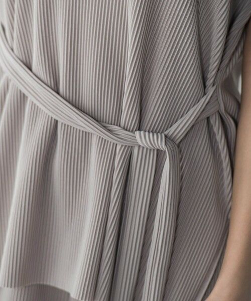 MAYSON GREY / メイソングレイ ロング・マキシ丈ワンピース | 【WEB限定】クリスタルプリーツノースリーブセットアップ≪手洗い可能≫ | 詳細23