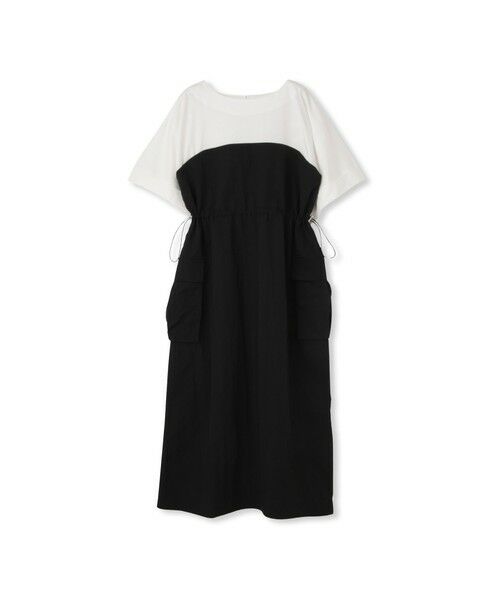 MAYSON GREY / メイソングレイ ロング・マキシ丈ワンピース | 【WEB限定 / 新色追加】異素材ドッキングドロストワンピース≪洗濯機で洗える≫ | 詳細6