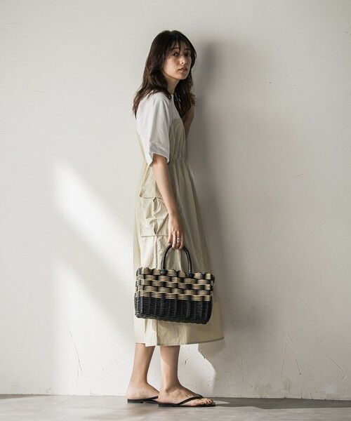 MAYSON GREY / メイソングレイ ロング・マキシ丈ワンピース | 【WEB限定 / 新色追加】異素材ドッキングドロストワンピース≪洗濯機で洗える≫ | 詳細9