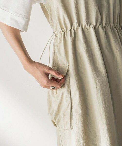 MAYSON GREY / メイソングレイ ロング・マキシ丈ワンピース | 【WEB限定 / 新色追加】異素材ドッキングドロストワンピース≪洗濯機で洗える≫ | 詳細10