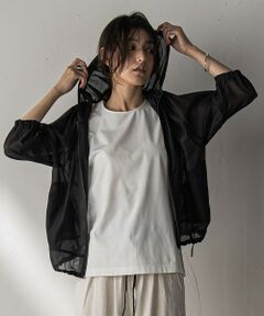 MAYSON GREY / メイソングレイ テーラードジャケット | オーガンジーフーディブルゾン≪手洗い可能≫