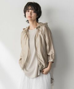 MAYSON GREY / メイソングレイ テーラードジャケット | オーガンジーフーディブルゾン≪手洗い可能≫
