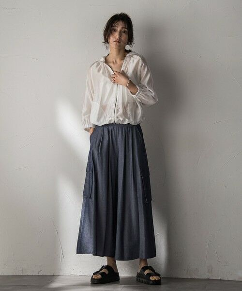 MAYSON GREY / メイソングレイ テーラードジャケット | オーガンジーフーディブルゾン≪手洗い可能≫ | 詳細4