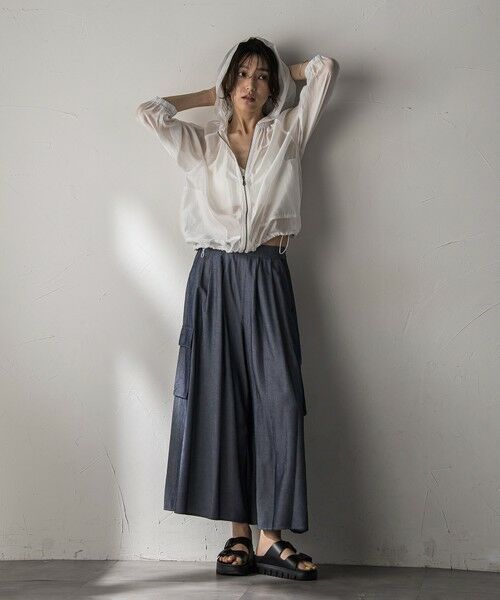 MAYSON GREY / メイソングレイ テーラードジャケット | オーガンジーフーディブルゾン≪手洗い可能≫ | 詳細5