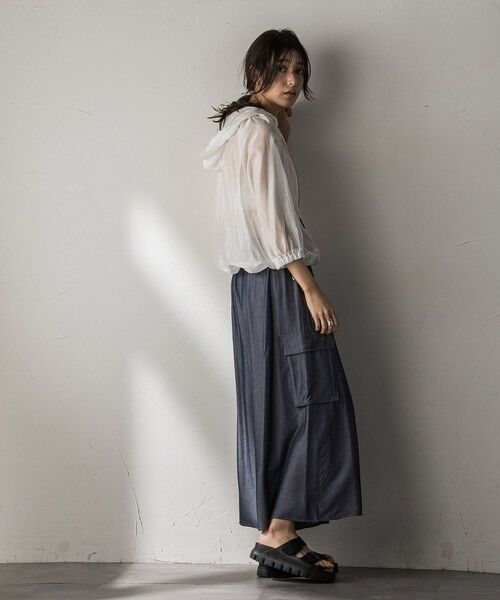 MAYSON GREY / メイソングレイ テーラードジャケット | オーガンジーフーディブルゾン≪手洗い可能≫ | 詳細6