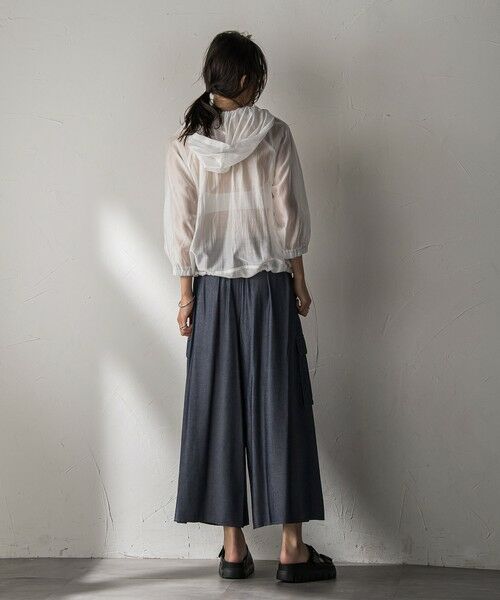 MAYSON GREY / メイソングレイ テーラードジャケット | オーガンジーフーディブルゾン≪手洗い可能≫ | 詳細7