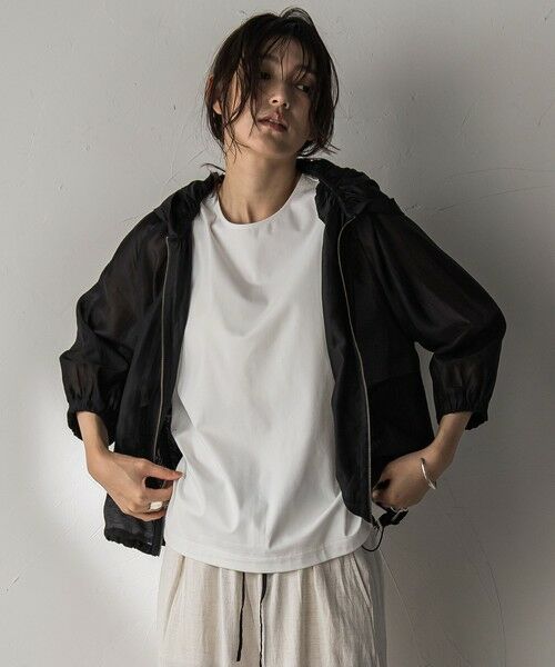 MAYSON GREY / メイソングレイ テーラードジャケット | オーガンジーフーディブルゾン≪手洗い可能≫ | 詳細10