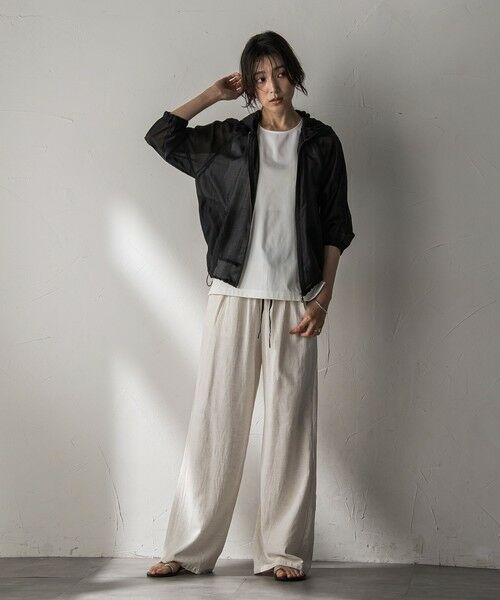 MAYSON GREY / メイソングレイ テーラードジャケット | オーガンジーフーディブルゾン≪手洗い可能≫ | 詳細12