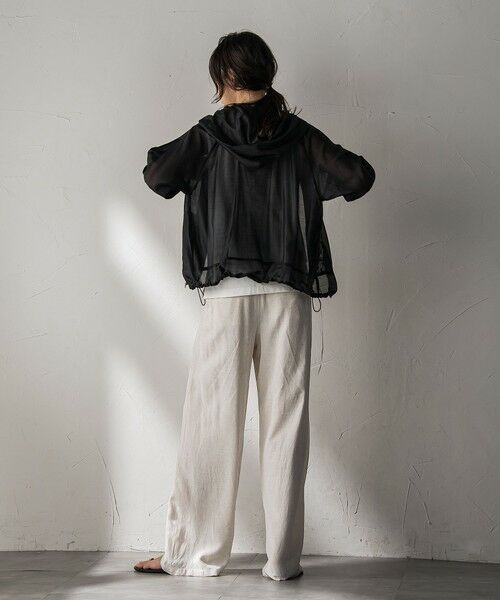 MAYSON GREY / メイソングレイ テーラードジャケット | オーガンジーフーディブルゾン≪手洗い可能≫ | 詳細15