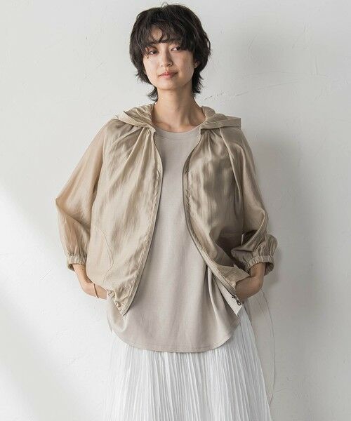 MAYSON GREY / メイソングレイ テーラードジャケット | オーガンジーフーディブルゾン≪手洗い可能≫ | 詳細17