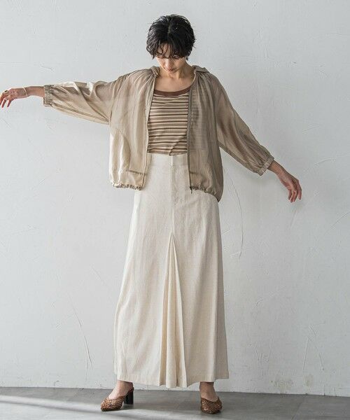 MAYSON GREY / メイソングレイ テーラードジャケット | オーガンジーフーディブルゾン≪手洗い可能≫ | 詳細24