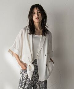 MAYSON GREY / メイソングレイ テーラードジャケット | ダブルブレスト半袖ジャケット≪手洗い可能≫