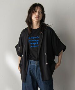 MAYSON GREY / メイソングレイ テーラードジャケット | ダブルブレスト半袖ジャケット≪手洗い可能≫