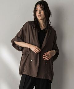 MAYSON GREY / メイソングレイ テーラードジャケット | ダブルブレスト半袖ジャケット≪手洗い可能≫