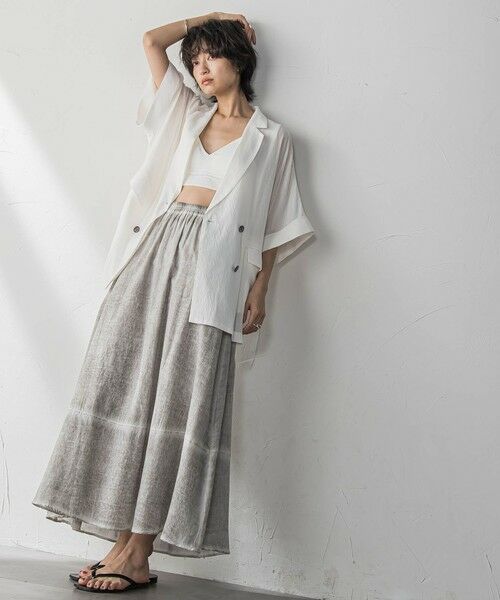 MAYSON GREY / メイソングレイ テーラードジャケット | ダブルブレスト半袖ジャケット≪手洗い可能≫ | 詳細13