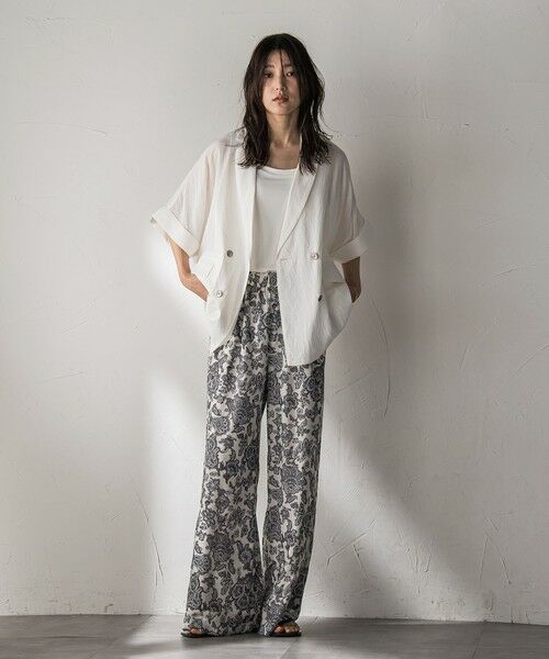 MAYSON GREY / メイソングレイ テーラードジャケット | ダブルブレスト半袖ジャケット≪手洗い可能≫ | 詳細5