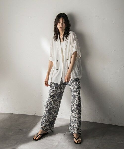 MAYSON GREY / メイソングレイ テーラードジャケット | ダブルブレスト半袖ジャケット≪手洗い可能≫ | 詳細7