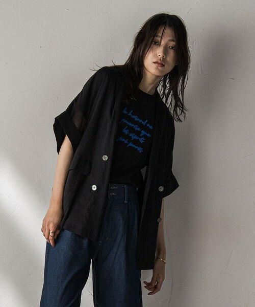 MAYSON GREY / メイソングレイ テーラードジャケット | ダブルブレスト半袖ジャケット≪手洗い可能≫ | 詳細20