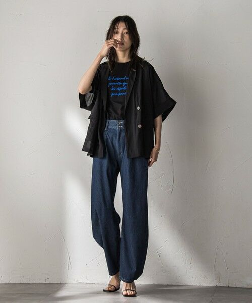 MAYSON GREY / メイソングレイ テーラードジャケット | ダブルブレスト半袖ジャケット≪手洗い可能≫ | 詳細21