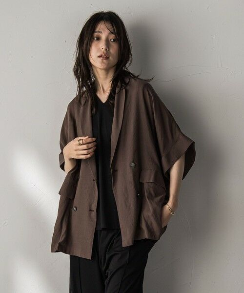 MAYSON GREY / メイソングレイ テーラードジャケット | ダブルブレスト半袖ジャケット≪手洗い可能≫ | 詳細28