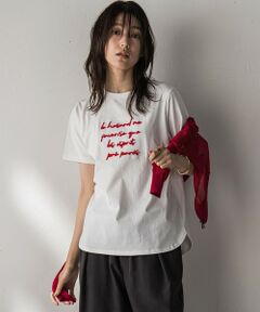 MAYSON GREY / メイソングレイ カットソー | ブラシ刺繍ロゴTシャツ≪手洗い可能≫