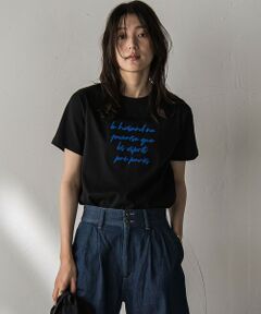 MAYSON GREY / メイソングレイ カットソー | ブラシ刺繍ロゴTシャツ≪手洗い可能≫