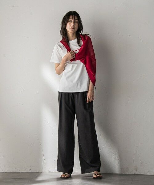 MAYSON GREY / メイソングレイ カットソー | ブラシ刺繍ロゴTシャツ≪手洗い可能≫ | 詳細10