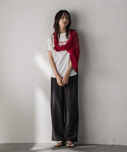 MAYSON GREY / メイソングレイ カットソー | ブラシ刺繍ロゴTシャツ≪手洗い可能≫ | 詳細11