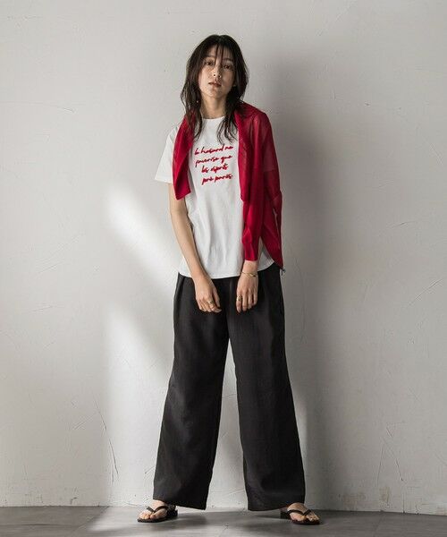 MAYSON GREY / メイソングレイ カットソー | ブラシ刺繍ロゴTシャツ≪手洗い可能≫ | 詳細12