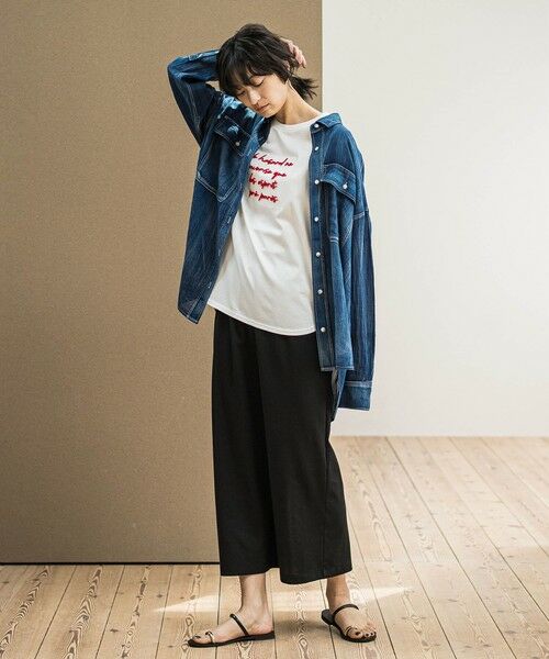 MAYSON GREY / メイソングレイ カットソー | ブラシ刺繍ロゴTシャツ≪手洗い可能≫ | 詳細8