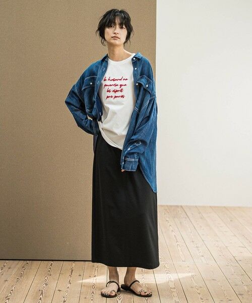 MAYSON GREY / メイソングレイ カットソー | ブラシ刺繍ロゴTシャツ≪手洗い可能≫ | 詳細9