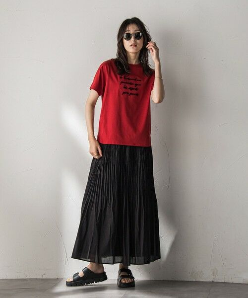 MAYSON GREY / メイソングレイ カットソー | ブラシ刺繍ロゴTシャツ≪手洗い可能≫ | 詳細17