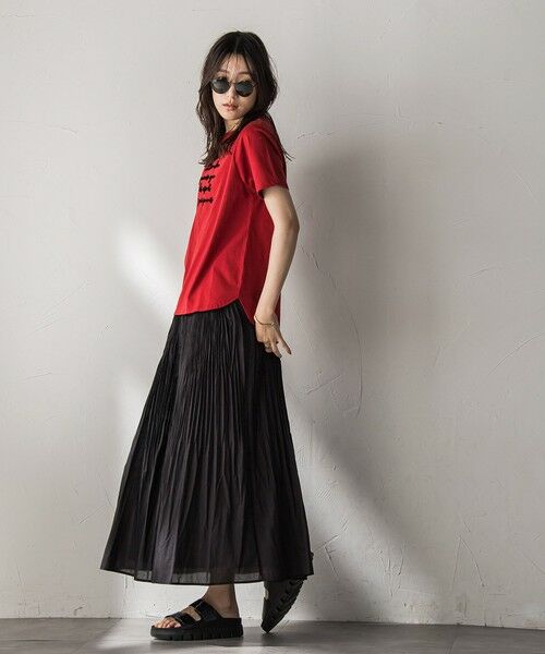 MAYSON GREY / メイソングレイ カットソー | ブラシ刺繍ロゴTシャツ≪手洗い可能≫ | 詳細18