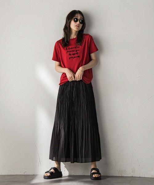 MAYSON GREY / メイソングレイ カットソー | ブラシ刺繍ロゴTシャツ≪手洗い可能≫ | 詳細19