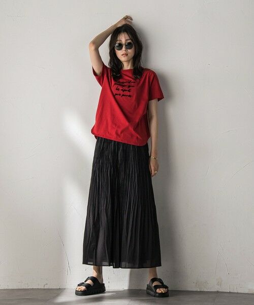 MAYSON GREY / メイソングレイ カットソー | ブラシ刺繍ロゴTシャツ≪手洗い可能≫ | 詳細20