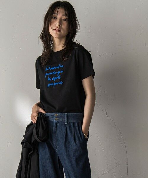 MAYSON GREY / メイソングレイ カットソー | ブラシ刺繍ロゴTシャツ≪手洗い可能≫ | 詳細27