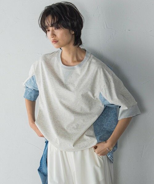 MAYSON GREY / メイソングレイ カットソー | デニムドッキングプルオーバー≪洗濯機で洗える≫ | 詳細2