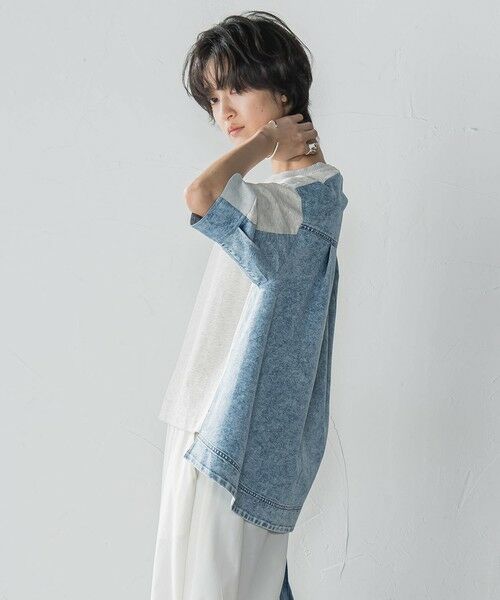 MAYSON GREY / メイソングレイ カットソー | デニムドッキングプルオーバー≪洗濯機で洗える≫ | 詳細3