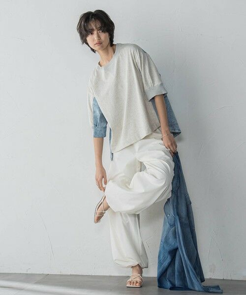 MAYSON GREY / メイソングレイ カットソー | デニムドッキングプルオーバー≪洗濯機で洗える≫ | 詳細5