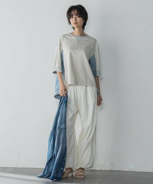 MAYSON GREY / メイソングレイ カットソー | デニムドッキングプルオーバー≪洗濯機で洗える≫ | 詳細6