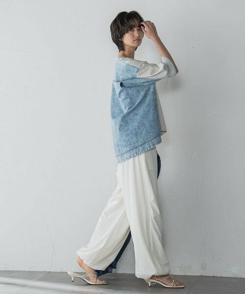 MAYSON GREY / メイソングレイ カットソー | デニムドッキングプルオーバー≪洗濯機で洗える≫ | 詳細8