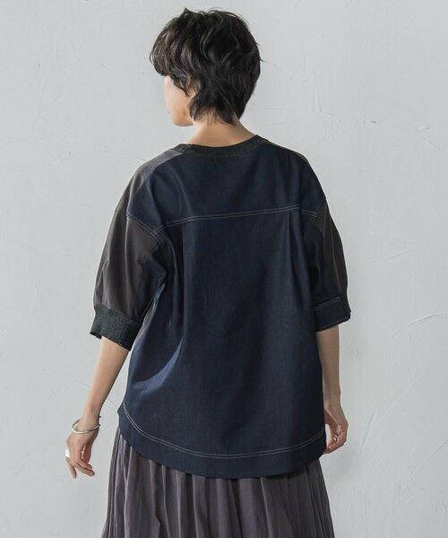 MAYSON GREY / メイソングレイ カットソー | デニムドッキングプルオーバー≪洗濯機で洗える≫ | 詳細19